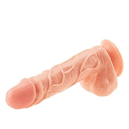 18 cm Belden Bağlamalı Realistik Damarlı Vantuzlu Dildo Penis - BDM2108B