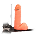 18,2 cm Belden Bağlamalı İçi Dolu Strapon Penis - BDM2024