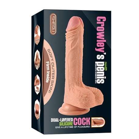 18,5 cm Belden Bağlamalı Çift Katmanlı Realistik Dildo Penis Set - U6135B