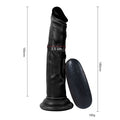 18,5 cm Realistik Testissiz Titreşimli Zenci Dildo Penis - U6124