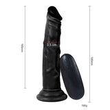 18,5 cm Realistik Testissiz Titreşimli Zenci Dildo Penis - Naruto - U6124