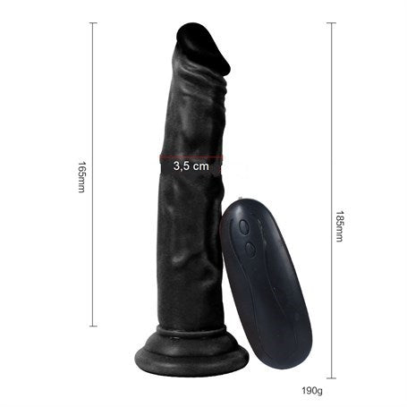 18,5 cm Belden Bağlamalı Realistik Testissiz Titreşimli Zenci Dildo Penis Set - U6124B