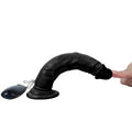 18,5 cm Belden Bağlamalı Realistik Testissiz Titreşimli Zenci Dildo Penis Set - U6124B