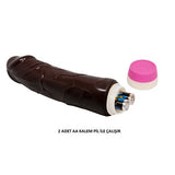 18,5 cm Titreşimli Melez Realistik Vibratör Penis Dildo - B1062