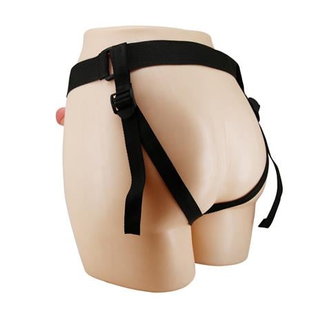 19 cm Belden Bağlamalı İçi Boş Klitoris Uyarıcılı Protez Penis - Mavis - BDM1386