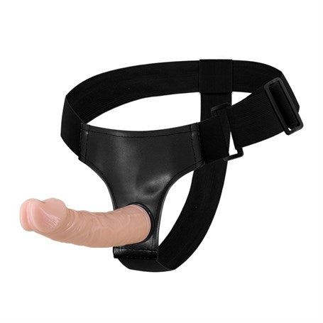 19 cm Belden Bağlamalı İçi Dolu Strapon Penis - BDM2212