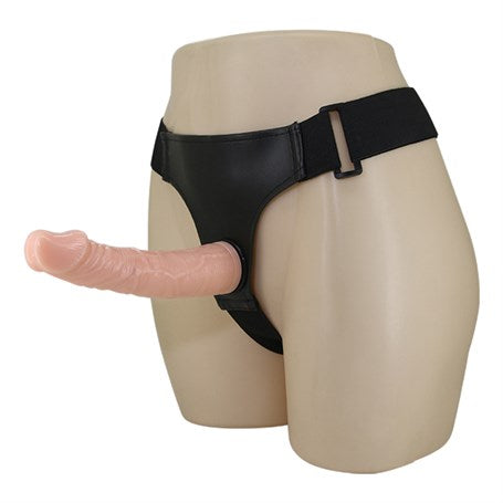 19 cm Belden Bağlamalı İçi Dolu Strapon Penis - BDM2212