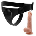 19 cm Belden Bağlamalı İçi Dolu Strapon Penis - Kevin - BDM1500