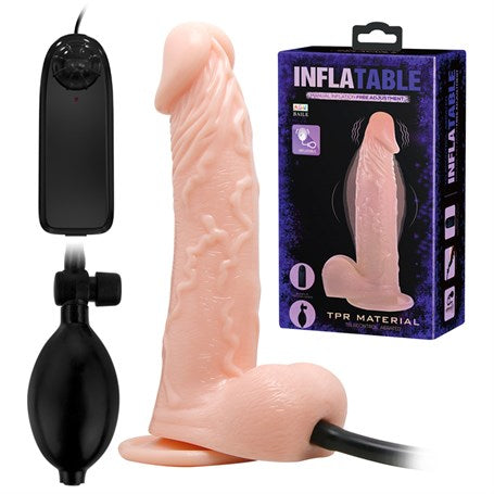 19 cm Belden Bağlamalı Pompalı Büyüyen Realistik Penis Anal Vajinal Dildo Mastürbatör - B1033B