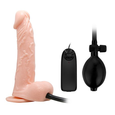 19 cm Belden Bağlamalı Pompalı Büyüyen Realistik Penis Anal Vajinal Dildo Mastürbatör - B1033B