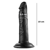 %10 İndirim – 19 cm Belden Bağlamalı Realistik Vantuzlu Testissiz Zenci Dildo Penis - CA-BDM019SB