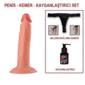 19 cm Belden Bağlamalı Realistik Vantuzlu Testissiz Dildo Penis - BDM019B