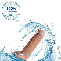19 cm Belden Bağlamalı Titreşimli Realistik Dildo Penis Set - U6136B