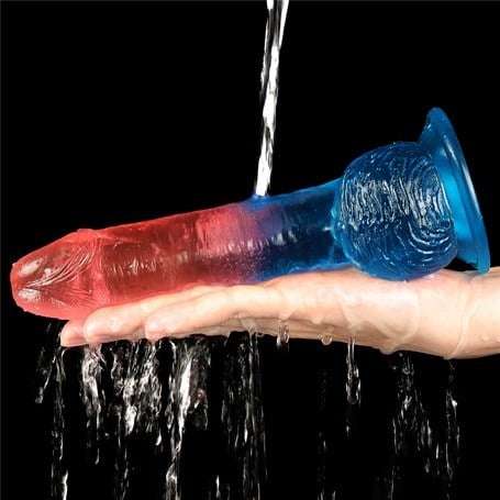 19 cm Belden Bağlamalı Çift Renkli Realistik Vantuzlu Dildo Penis - LV318011B