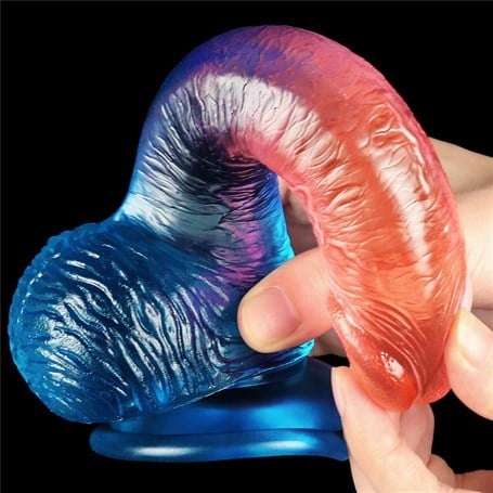 19 cm Belden Bağlamalı Çift Renkli Realistik Vantuzlu Dildo Penis - LV318011B
