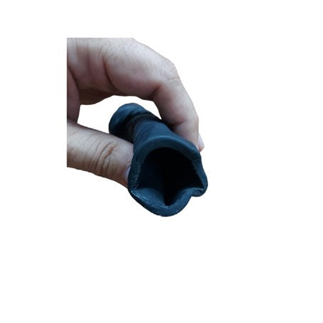 6 cm Dolgulu 19 cm Damarlı Premium Siyah Penis Kılıfı - BDM1146