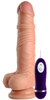 19 cm Gerçekçi Titreşimli Dildo Vibratör Penis - Thunder - BDM10023V