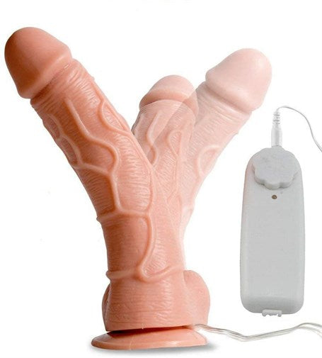 19 cm Kumandalı Gerçekçi Titreşimli Dildo Vibratör Penis - BDM0162
