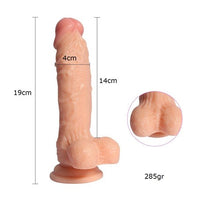 19 cm Realistik Vantuzlu Dildo Penis - Middle Leilong - BDM1021