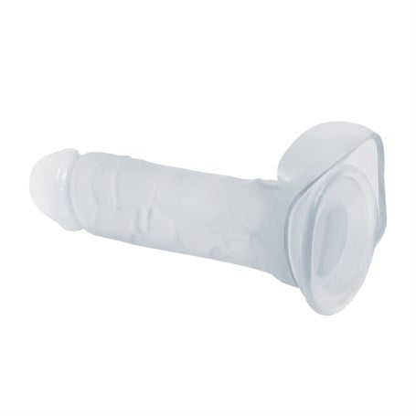 19 cm Şeffaf Realistik Damarlı Vantuzlu Dildo Penis - BDM0871