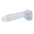 19 cm Şeffaf Realistik Damarlı Vantuzlu Dildo Penis - BDM0871