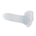 19 cm Belden Bağlamalı Şeffaf Realistik Damarlı Vantuzlu Dildo Penis - BDM0871B