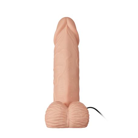 19,4 cm Belden Bağlamalı İçi Dolu Titreşimli Strapon Penis - BDM1493
