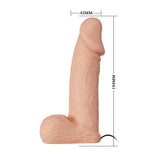 19,4 cm Belden Bağlamalı İçi Dolu Titreşimli Strapon Penis - BDM1493