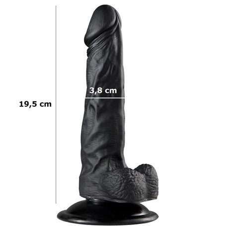 19,5 cm Belden Bağlamalı Realistik Vantuzlu Zenci Dildo Penis - BDM0143SB