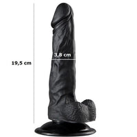 %10 İndirimli - 19,5 cm Belden Bağlamalı Realistik Vantuzlu Zenci Dildo Penis - CA-BDM0143SB
