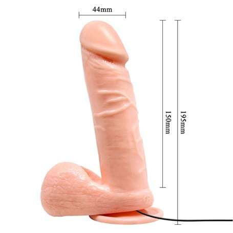 19,5 cm Gerçekçi Titreşimli Dildo Vibratör Penis - BDM0817F