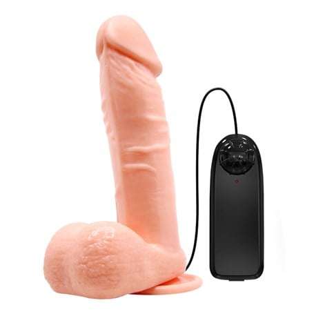 19,5 cm Gerçekçi Titreşimli Dildo Vibratör Penis - BDM0817F
