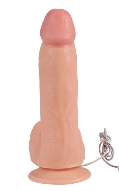 19,5 cm Belden Bağlamalı Titreşimli Realistik Dildo Penis Set - BDM10016VB