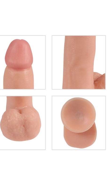 19,5 cm Belden Bağlamalı Titreşimli Realistik Dildo Penis Set - BDM10016VB