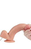 19,5 cm Belden Bağlamalı Titreşimli Realistik Dildo Penis Set - BDM10016VB
