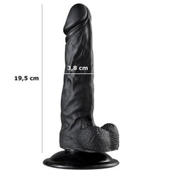 19,5 cm Realistik Vantuzlu Zenci Dildo Penis - BDM0143S