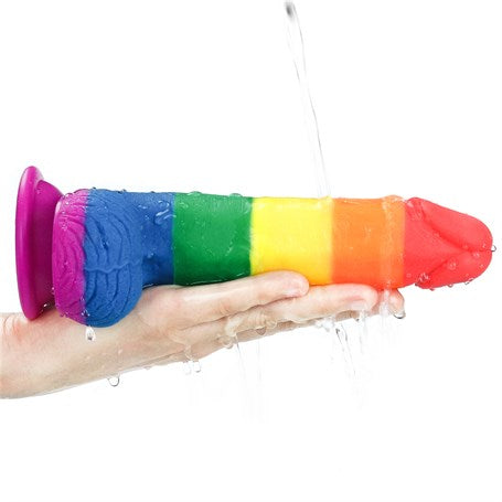 19,5 cm Renkli Realistik Vantuzlu Dildo Penis - LV410026