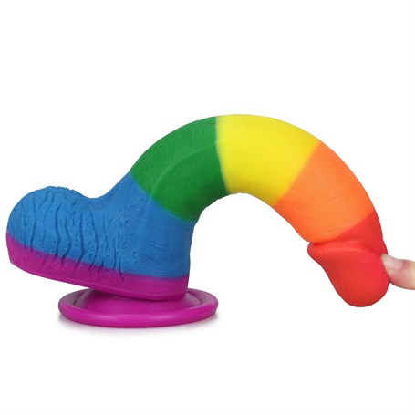 19,5 cm Renkli Realistik Vantuzlu Dildo Penis - LV410026