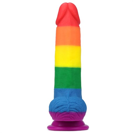 19,5 cm Renkli Realistik Vantuzlu Dildo Penis - LV410026