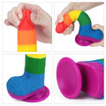 19,5 cm Renkli Realistik Vantuzlu Dildo Penis - LV410026