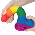 19,5 cm Belden Bağlamalı Renkli Realistik Vantuzlu Dildo Penis - LV410026B