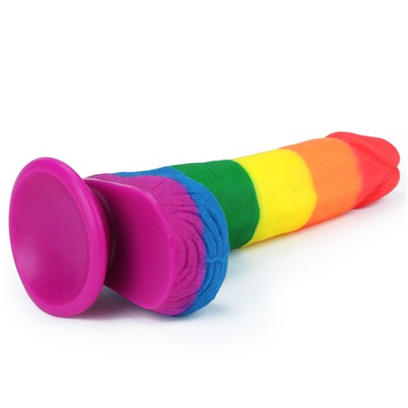 19,5 cm Renkli Realistik Vantuzlu Dildo Penis - LV410026