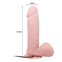19,5 cm Titreşimli Vibratör Realistik Penis Dildo - Dong - BDM8017R