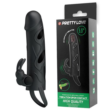 14 cm 2 cm Uzatmalı Titreşimli Klitoris Uyarıcılı Zenci Penis Kılıfı - BDM6216
