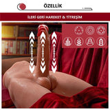 2 İşlevli Gerçekçi Ölçülerde Realistik İleri Geri Hareketli 17 cm Penisli Anal Girişli Erkek Vücut - Jason - BDM1592