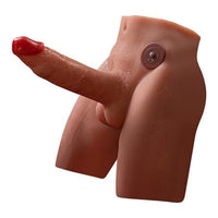 2 İşlevli Gerçekçi Ölçülerde Realistik İleri Geri Hareketli 17 cm Penisli Anal Girişli Erkek Vücut - Jason - BDM1592