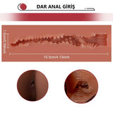 2 İşlevli Gerçekçi Ölçülerde Realistik İleri Geri Hareketli 17 cm Penisli Anal Girişli Erkek Vücut - Jason - BDM1592