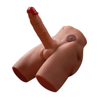 2 İşlevli Gerçekçi Ölçülerde Realistik İleri Geri Hareketli 17 cm Penisli Anal Girişli Erkek Vücut - Jason - BDM1592