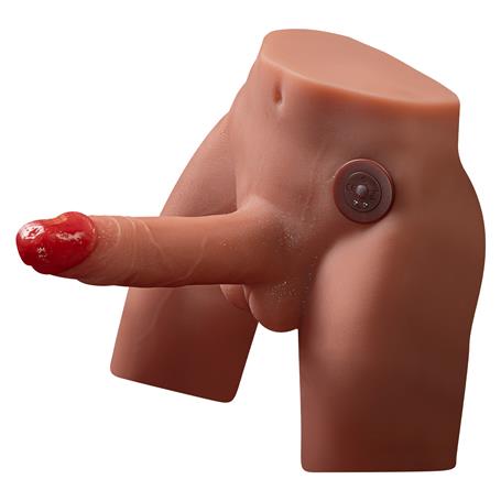 2 İşlevli Gerçekçi Ölçülerde Realistik İleri Geri Hareketli 17 cm Penisli Anal Girişli Erkek Vücut - Jason - BDM1592