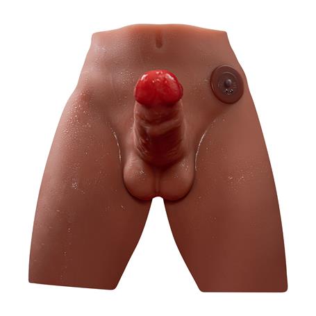 2 İşlevli Gerçekçi Ölçülerde Realistik İleri Geri Hareketli 17 cm Penisli Anal Girişli Erkek Vücut - Jason - BDM1592